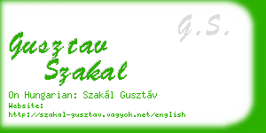 gusztav szakal business card