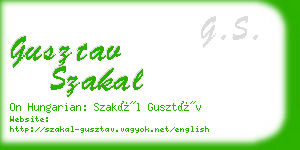 gusztav szakal business card